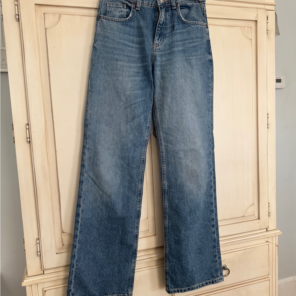 Zara TRF mid ride wide- leg jeans